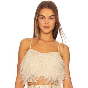 Feather crop top